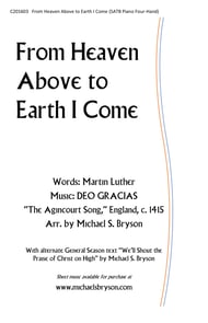From Heaven Above to Earth I Come SATB choral sheet music cover Thumbnail
